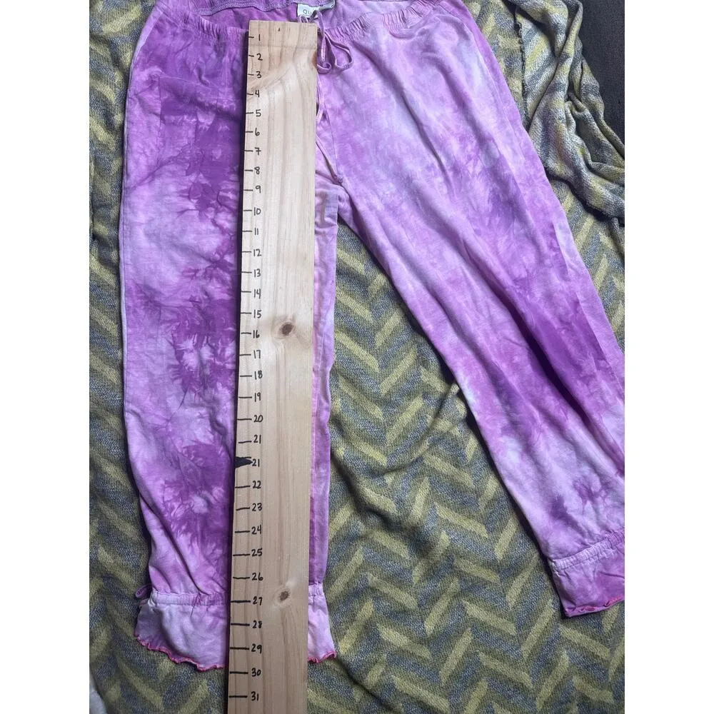 QUE Sleepwear Set Women’s M Purple Tie - Image 8