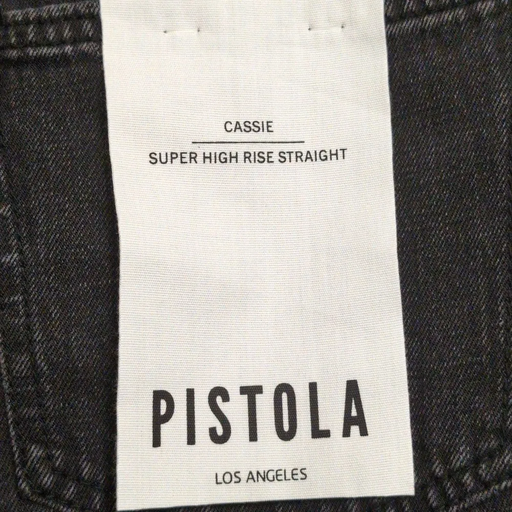 Pistola Cassie Super High Rise Straight Distressed Night Shade Dark Wash 29 New - Image 10
