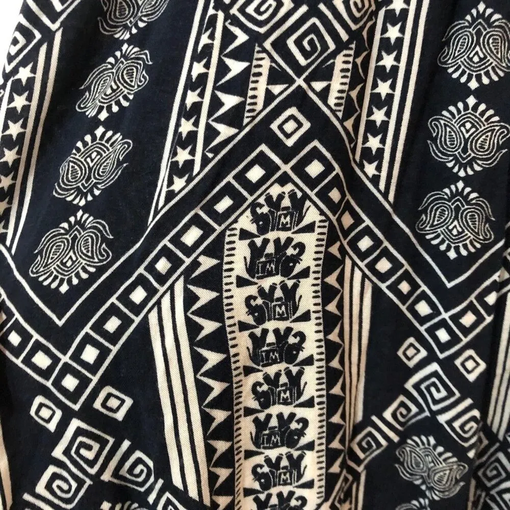 Love Culture Navy Blue & White Printed Jumpsuit Womens S Beachy Summer Casual - Image 6