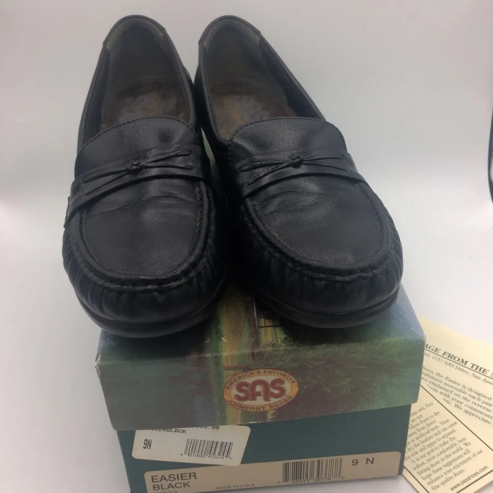 SAS TRIPAD COMFORT BLACK LEATHER EAISER SHOES Size 9 - Image 8