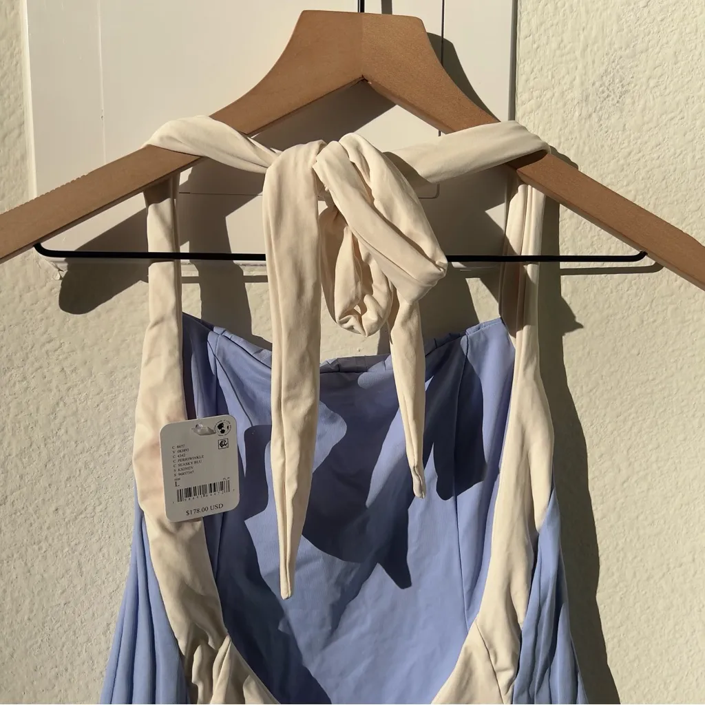 NWT Free People Kya Rosie Halter One Piece Swimsuit in Periwinkle Blue - Image 9