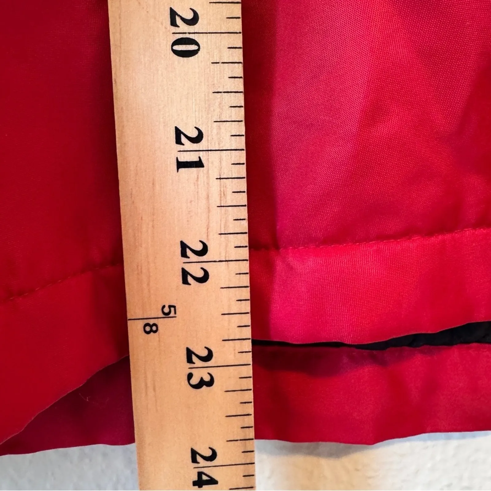 Polo Ralph Lauren Red Nylon Hooded Jacket Coat Womens M Fall Classic Warm - Image 9