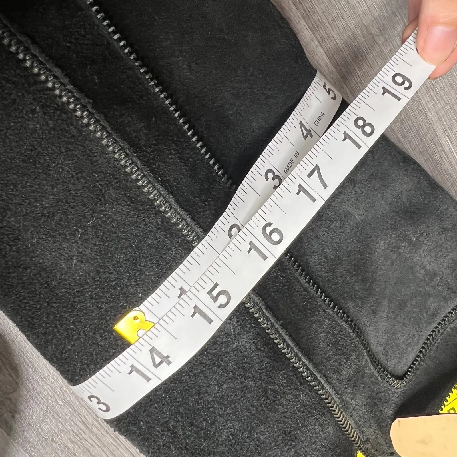 Karl Lagerfeld Suede Under the Knee Zipper Detail Tall Boots Black Size 7 - Image 11