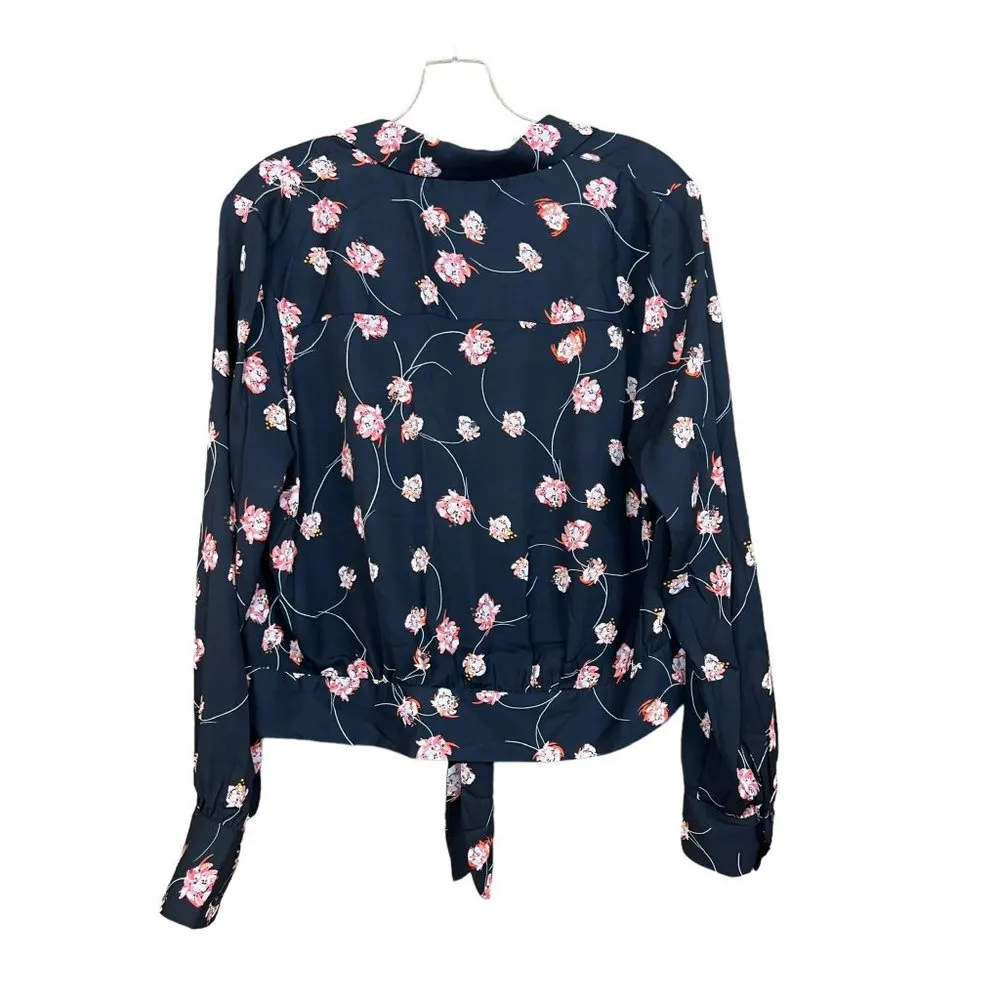 What Not To Wear Women's Black Floral Top Size L - Image 2