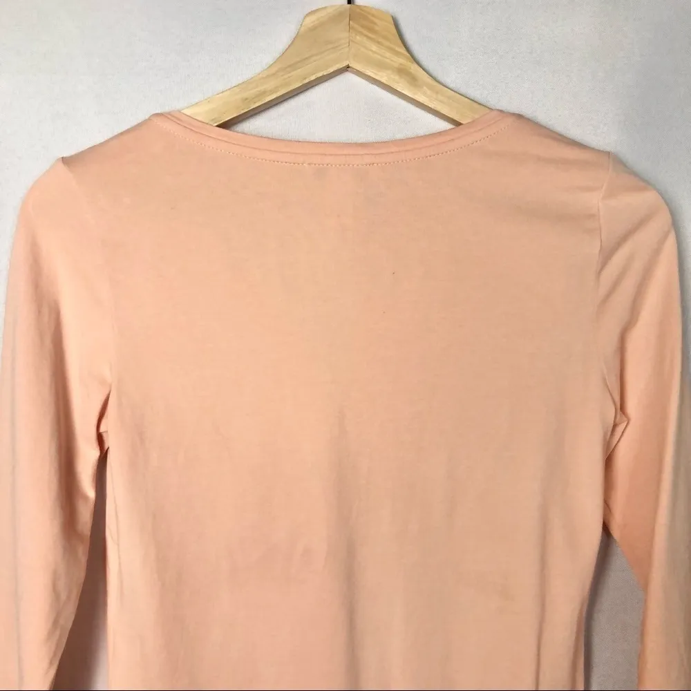 Daily Ritual Peach Orange Supima Cotton V - Image 6