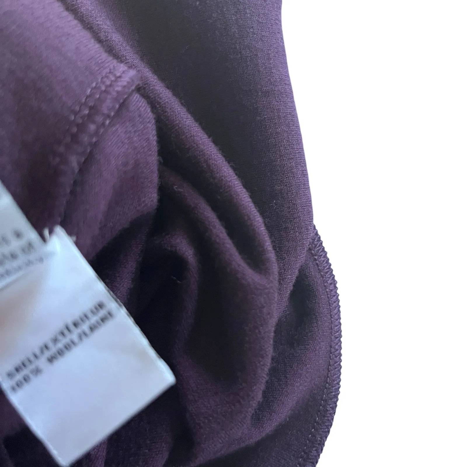 Diane von Furstenberg Plum Purple A-Line Gathered V-Neck Long Sleeve Wool Dress - Image 7