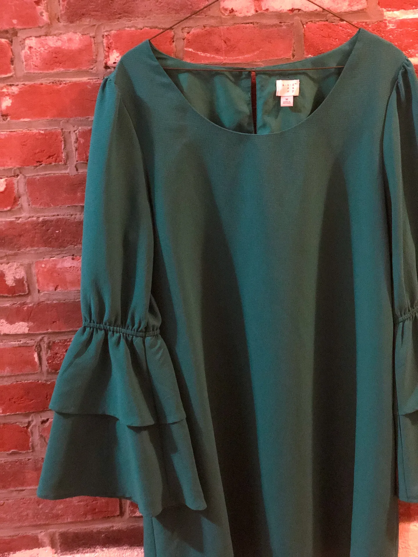 Green Bell Sleeve Dress - Image 11