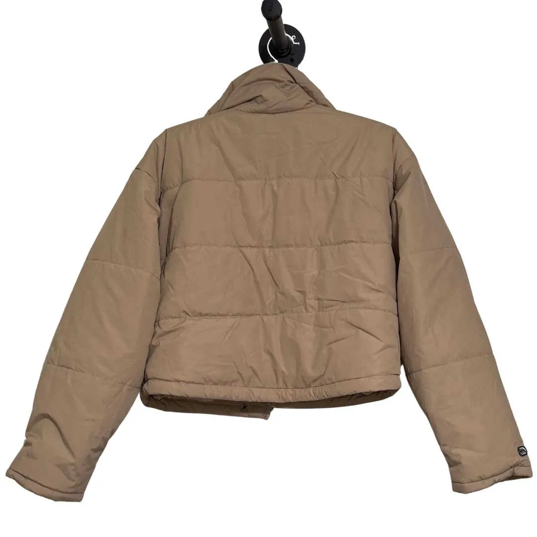 THE FIFTH LABEL Cropped Puffer Jacket Coat Long Sleeve Tan Beige EUC XS 0-2 - Image 8