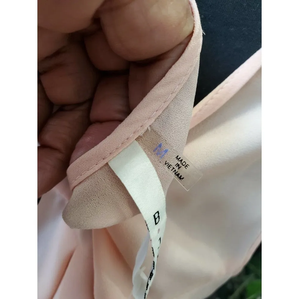 B Jewel Women's Solid Peach 100% Polyester Scoop Neck Sleeveless Top Size Medium - Image 9