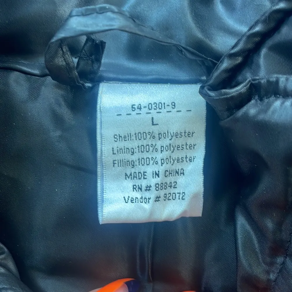 Quilted Knee Length Winter Coat Black Large - Image 2