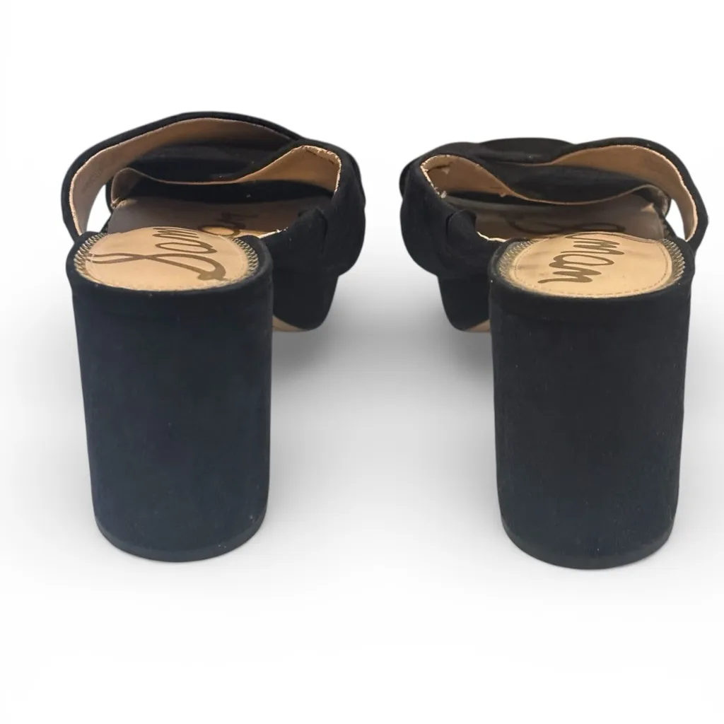 Sam Edelman Black Suede Mules- good condition 3.5 inch heels - Image 2