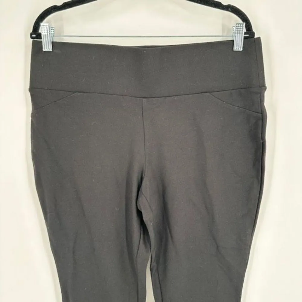 NWT Catherine Malandrino Womens PullOn Stretch High Rise Leggings Black XL ponte - Image 3