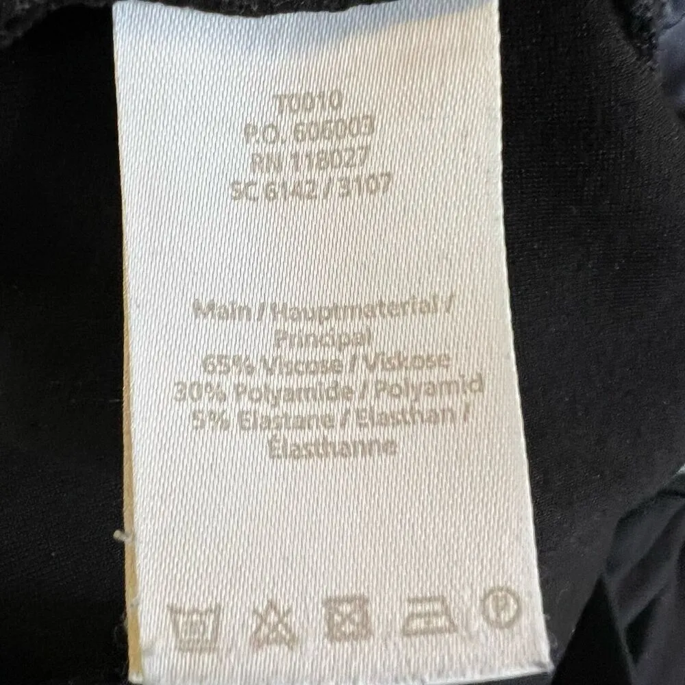 Boden Ponte Knit Pant 10 Petite Black Viscose Blend Pockets Size 10P - Image 6