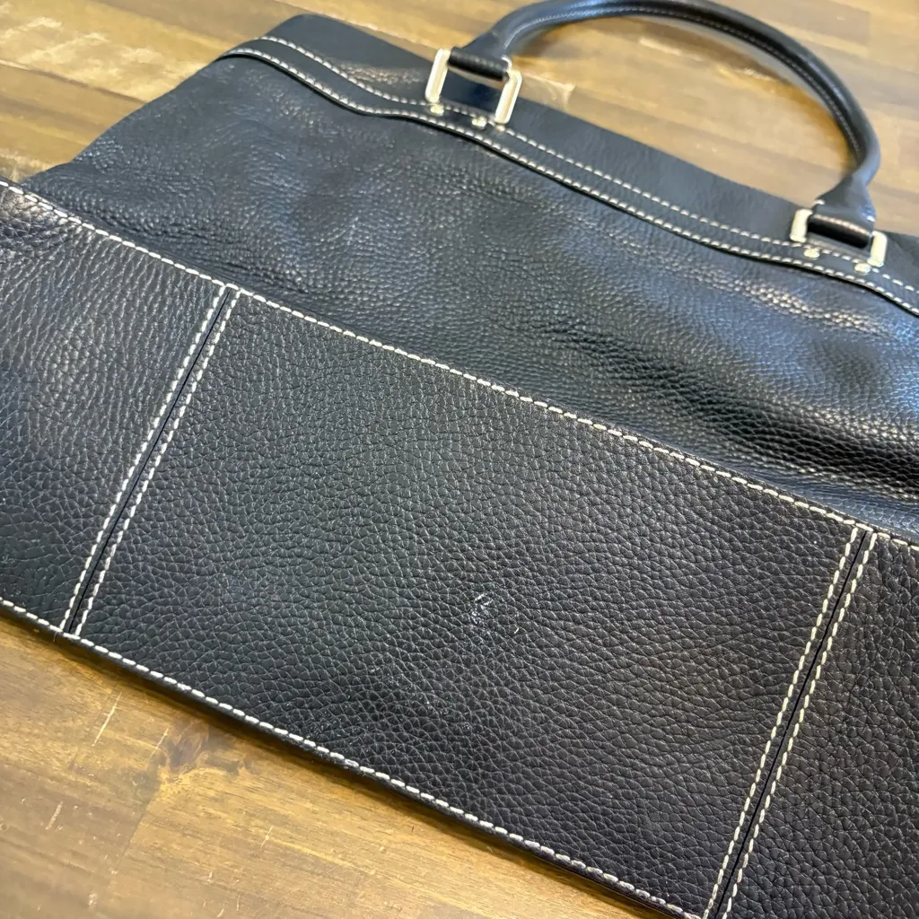 Kate Spade Blakely Andover Black Pebbled Leather Tote Shopper Travel Bag Large - Image 8