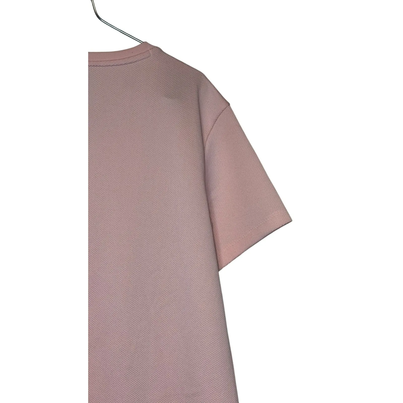 Adidas Women T- Shirt Dress Short Sleeve Crew Neck Printed Logo Pink Size Medium - Image 6