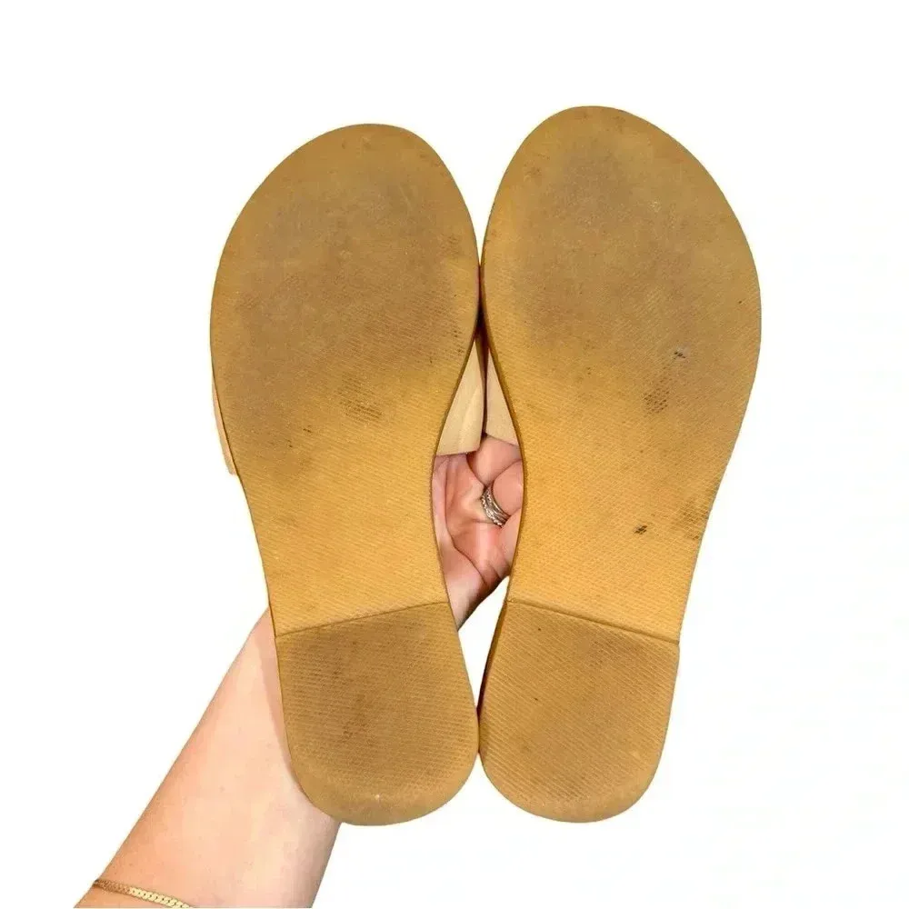 St. Agni  Aiko Basic Slides in Nude Leather Sz:36 - Image 8