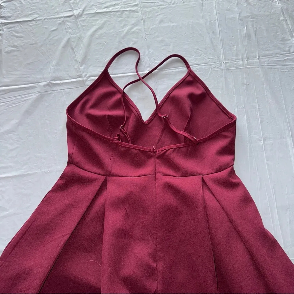 Burgundy Pleated A - Image 3