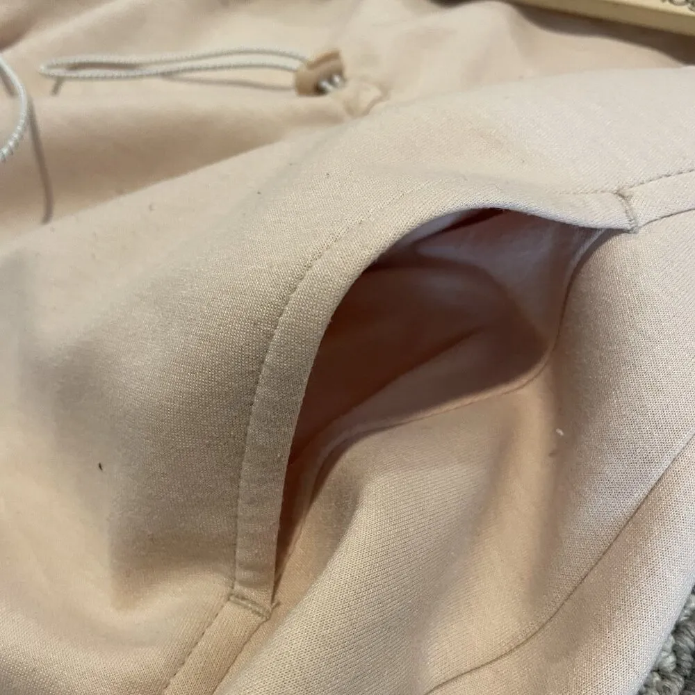 Anthropologie Monday Pullover Womens XS Quarter Zip Cinch Waist Pink Sweater - Image 6