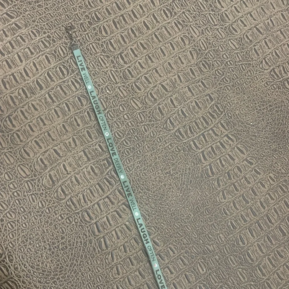 Green Faux Leather “Live Laugh Love” Wrap Bracelet - Image 3