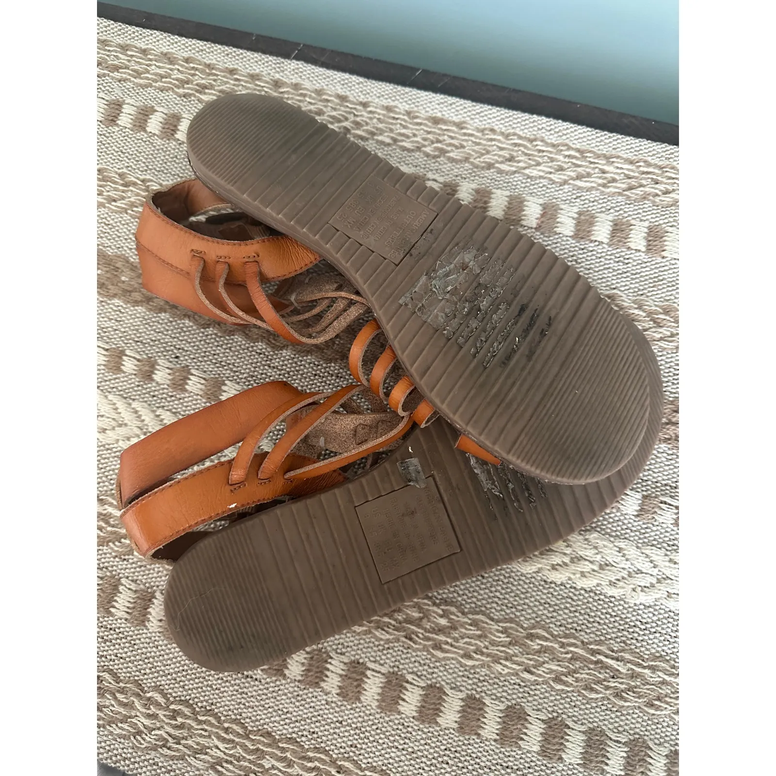 American Eagle Gladiator Brown Leather Sandal Size 8 - Image 5
