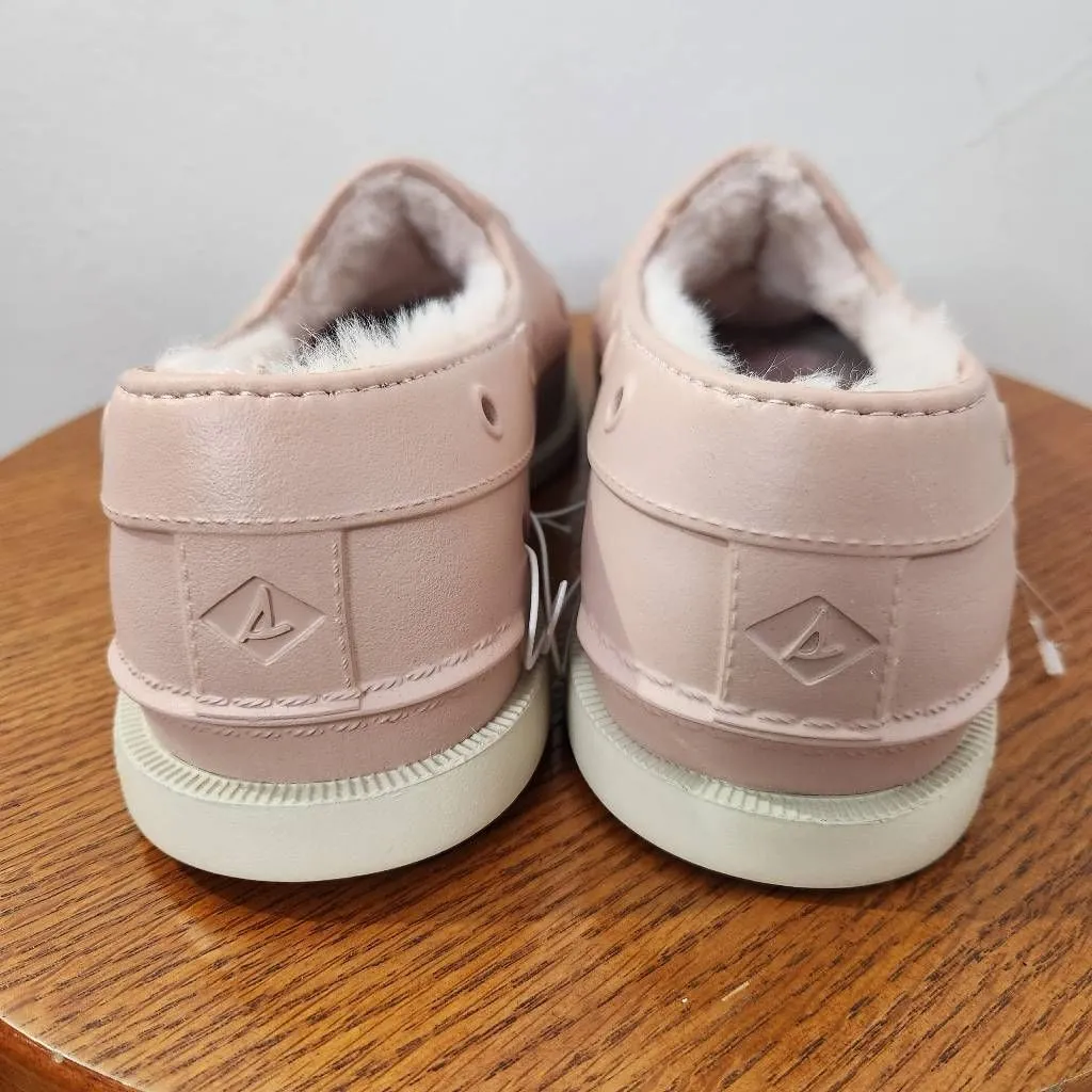 Sperry Women's Pink Loafers with Faux Fur Lining Size 10 NWOT - Image 6