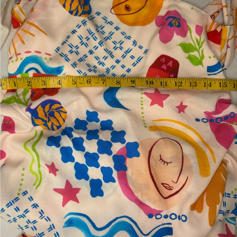 Paper Heart Womens Summer Maxi Dress Size Medium Sun Stars Floral Sexy Back. B19 - Image 14