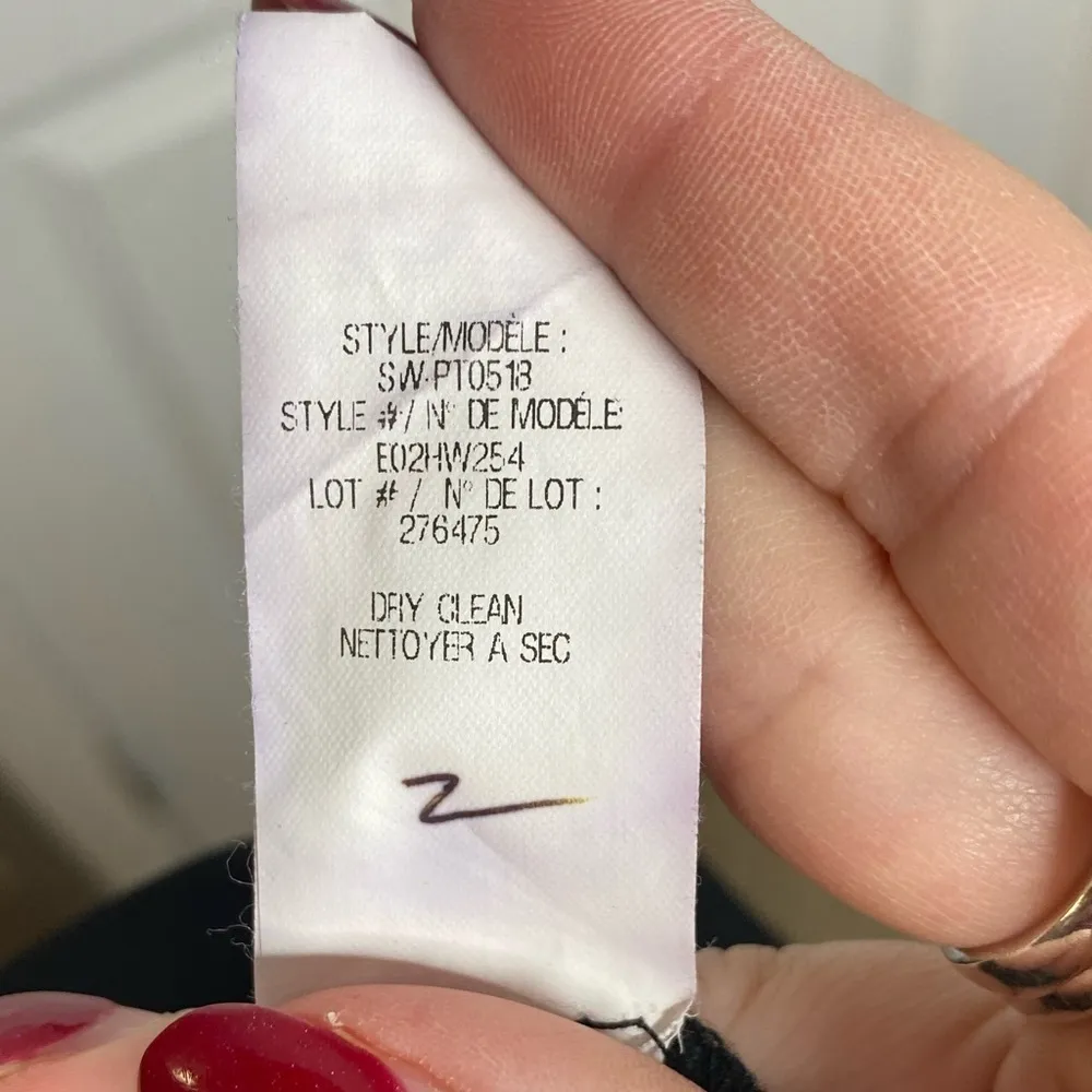 HELMUT LANG Wool blend black straight leg cropped dress pants size 2 - Image 7