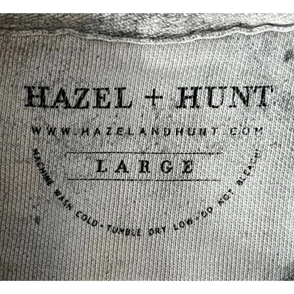 Hazel & Hunt Gray Crew Neck Sweatshirt Size Large - Image 4