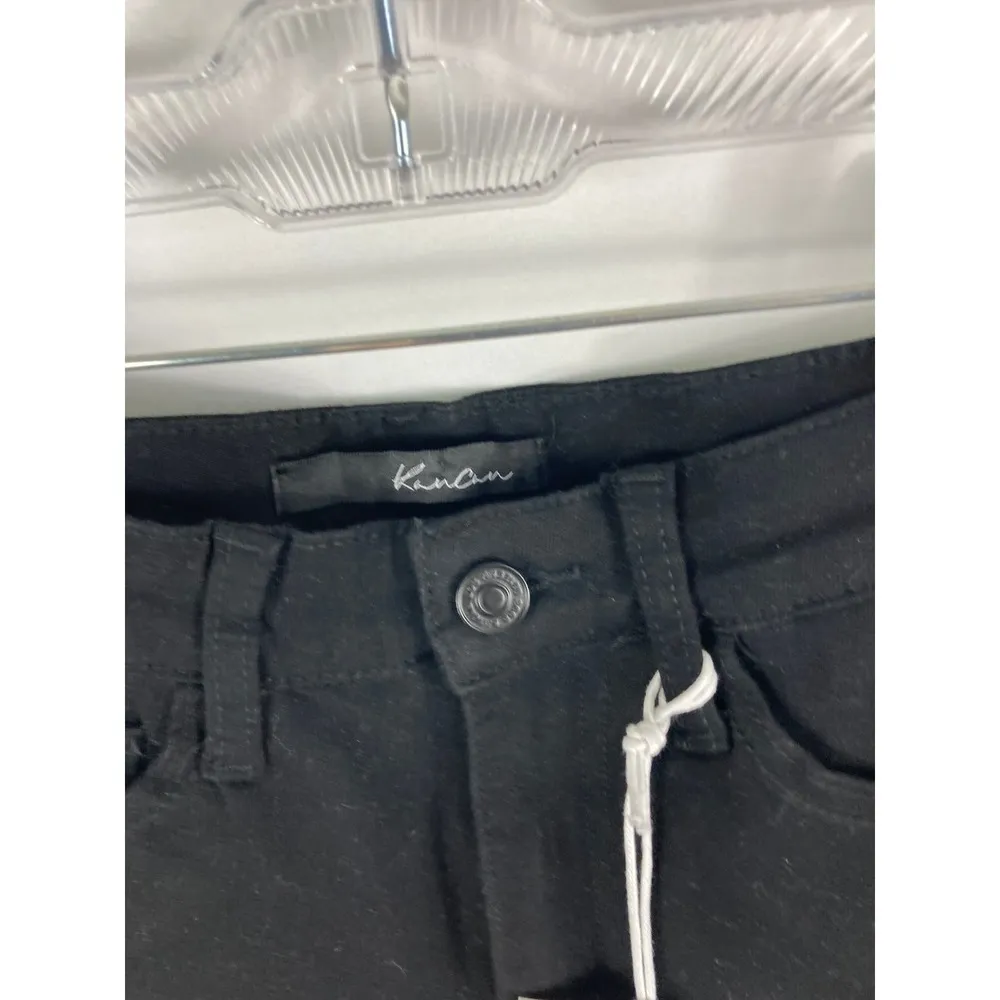 NWT KanCan Raw Hem Jean Shorts Black Size 23 / 0 - Image 3
