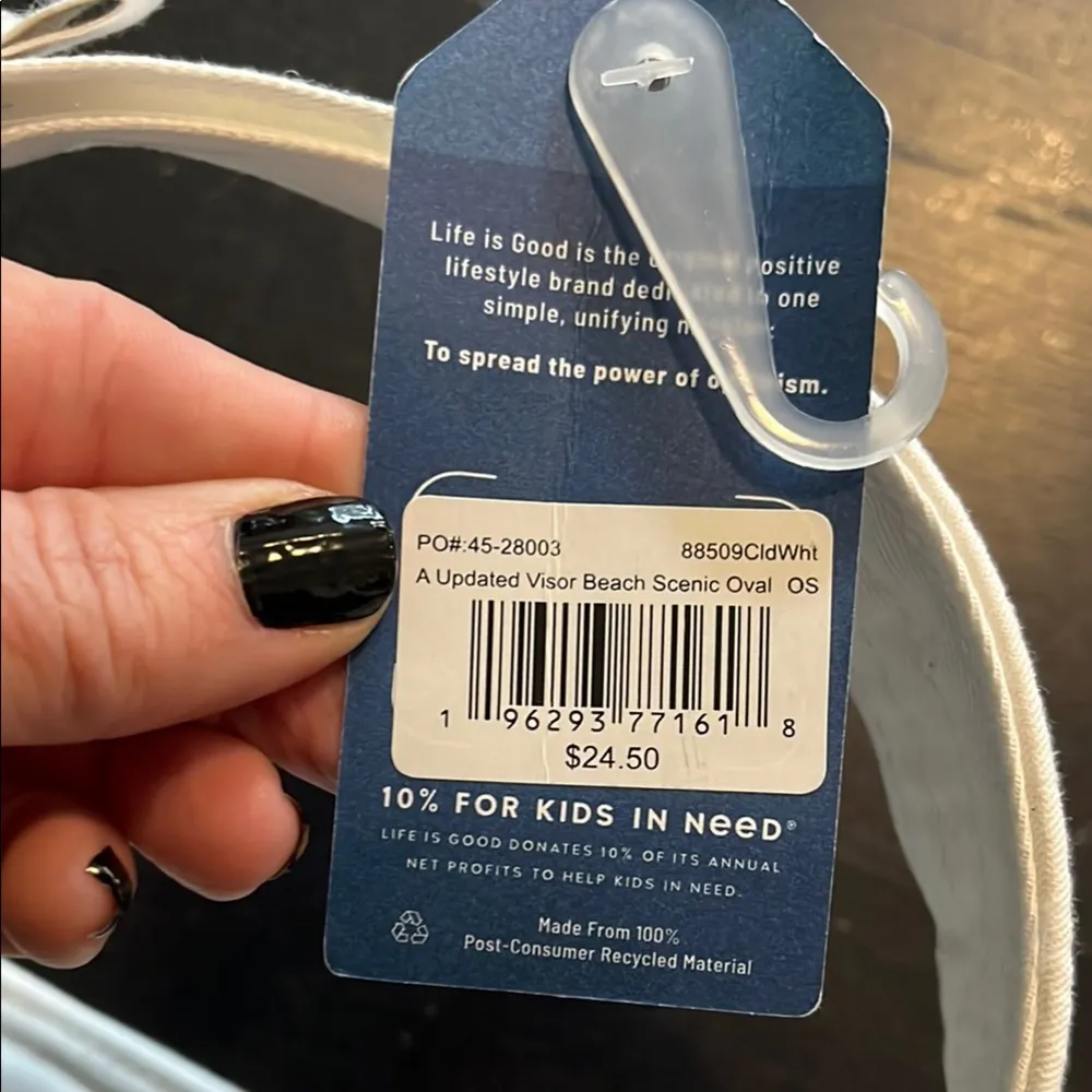 Life is Good White Visor with Colorful Patch - Image 3