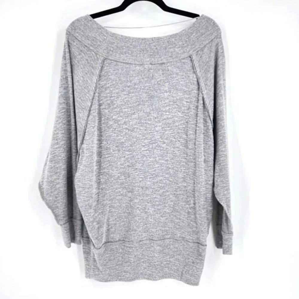 We The Free Women's Palisades Off Shoulder Dolman Sleeve Top Blouse Gray Size PS - Image 4