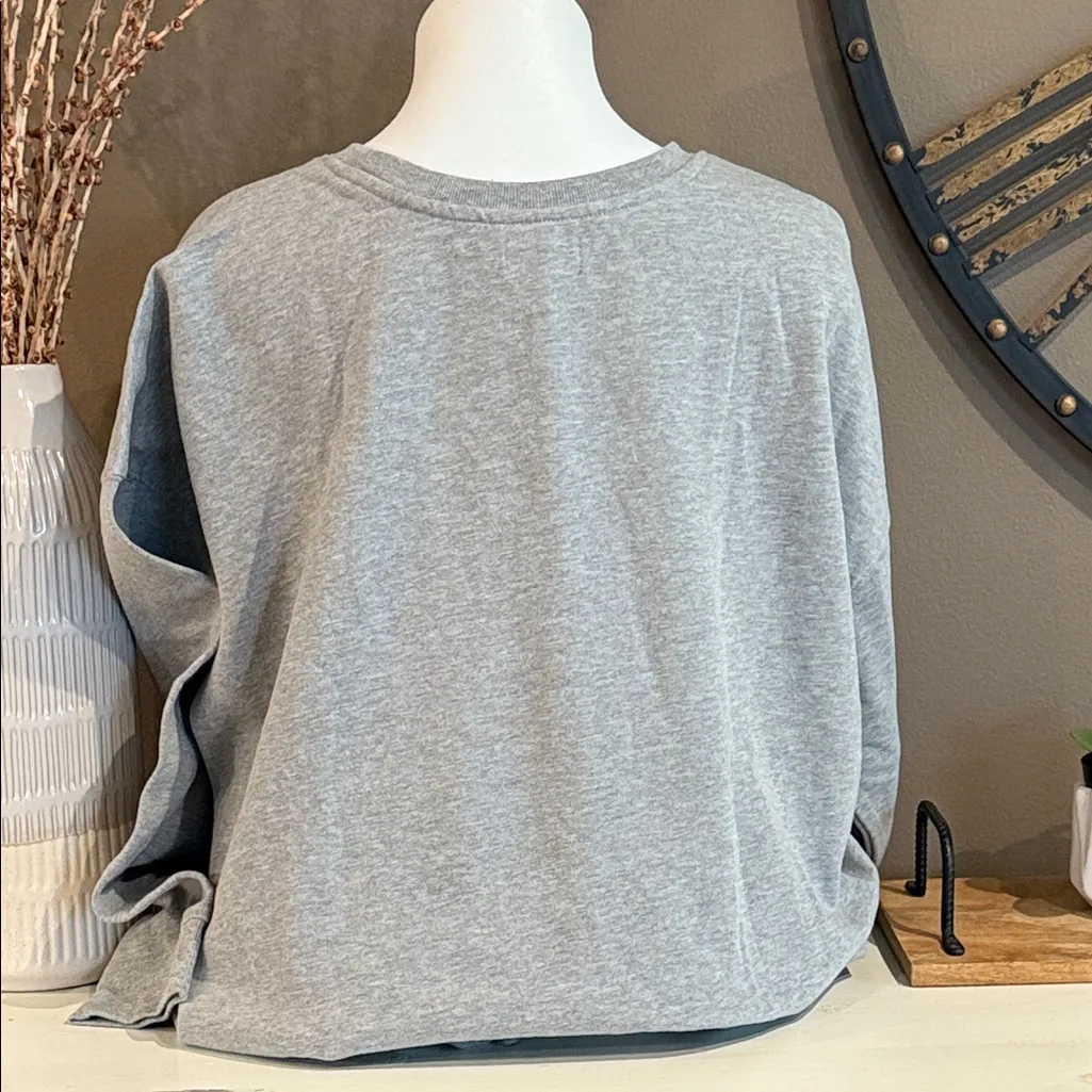 LANE BRYANT Gray w/ Colorful Festive Crew-Neck Sweatshirt NWT Size 30/32 - Image 6