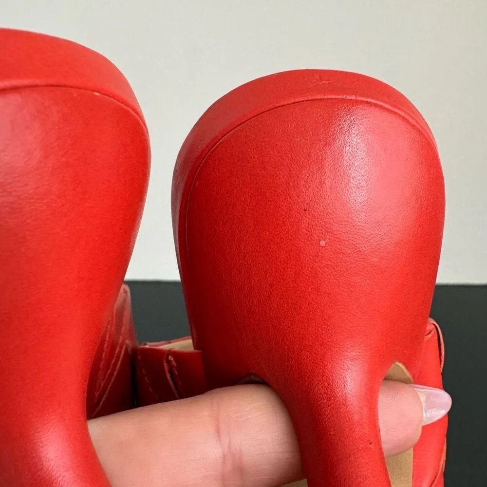 Vince Camuto Braided Orange Vacation Heel Romantic Cream Girly Sandal Size 8.5 - Image 12