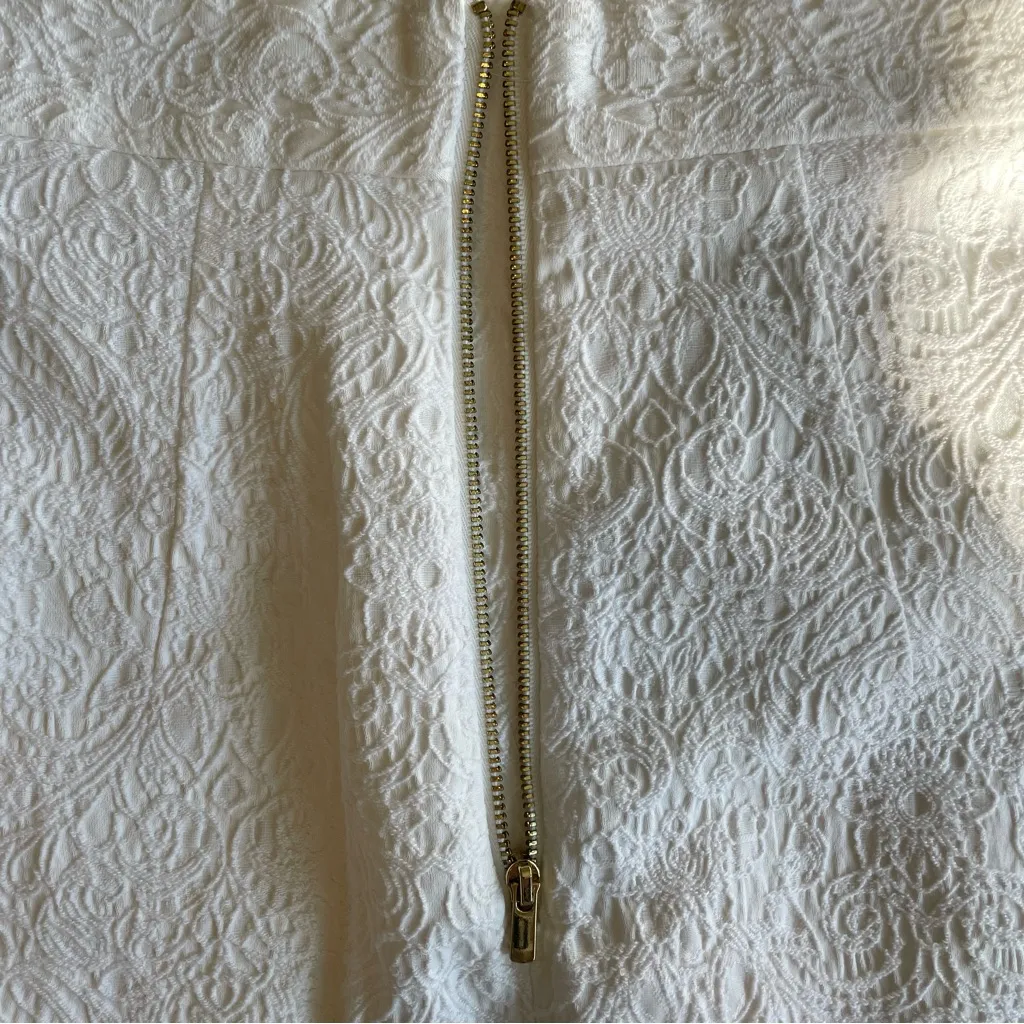 H&M White Lace Pencil Skirt - 4 - Image 4