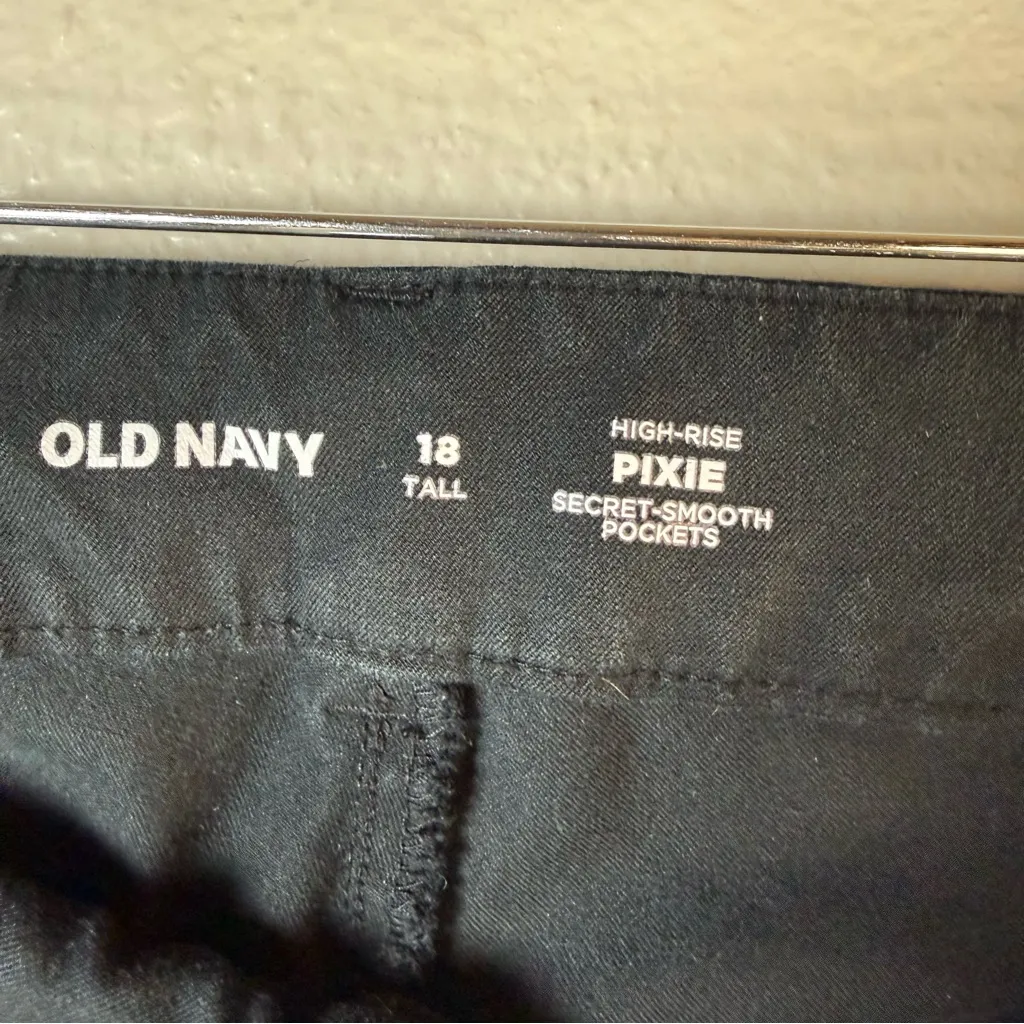 Old Navy HR Pixie Skinny Black Skinny Pants SZ:18T - Image 7
