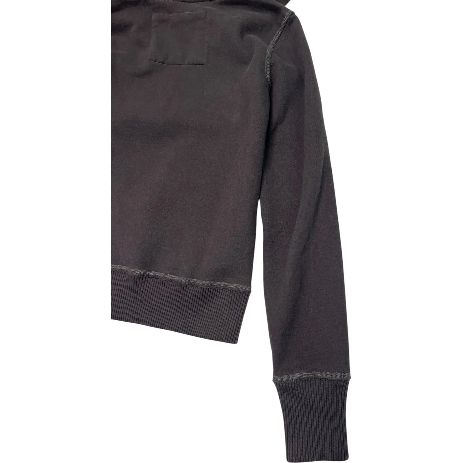 Vintage Abercrombie Fitch Womens Medium Gray Sherpa Lined Hoodie Y2K Retro 2000 - Image 10