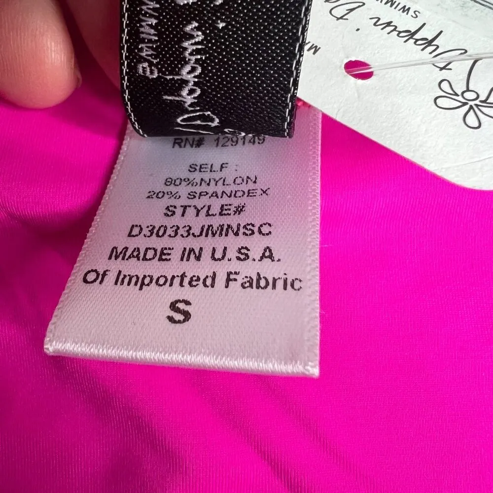 Dippin Daisys Siren Bikini Swim Bottoms Size S Dragonfruit Pink Seamless Midrise - Image 7