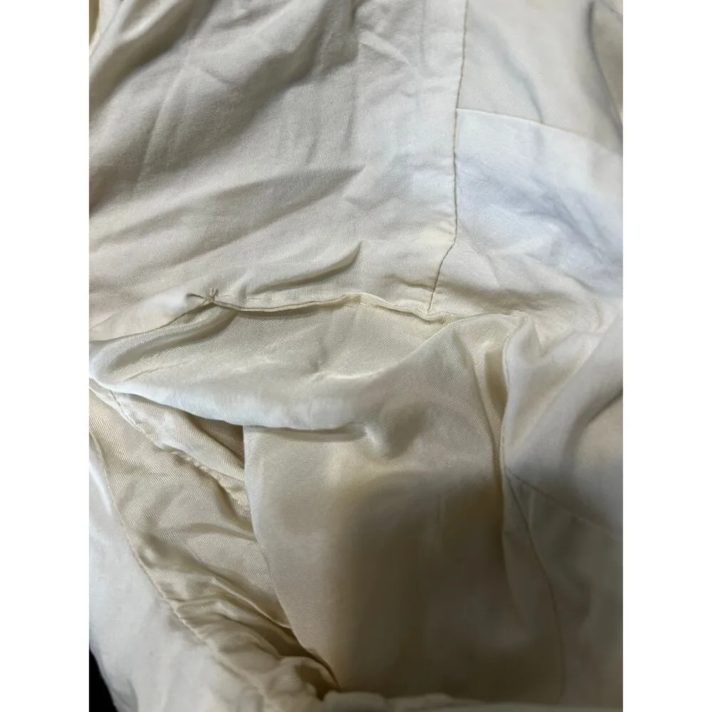 Banana Republic Cream Beige Double Breasted Belted Trench Coat - Image 6