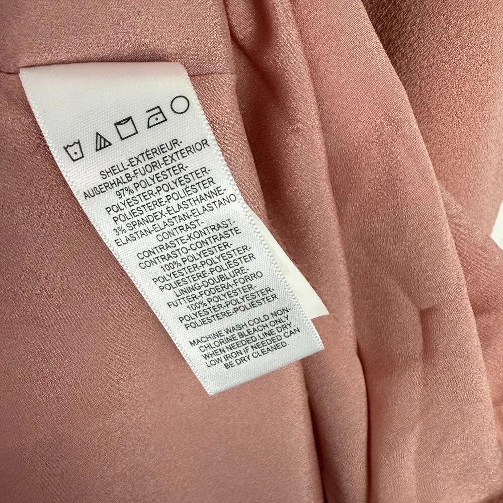 NWT Dress the Population Alicia Mixed Media Midi Dress Blush Pink Size Medium M - Image 9