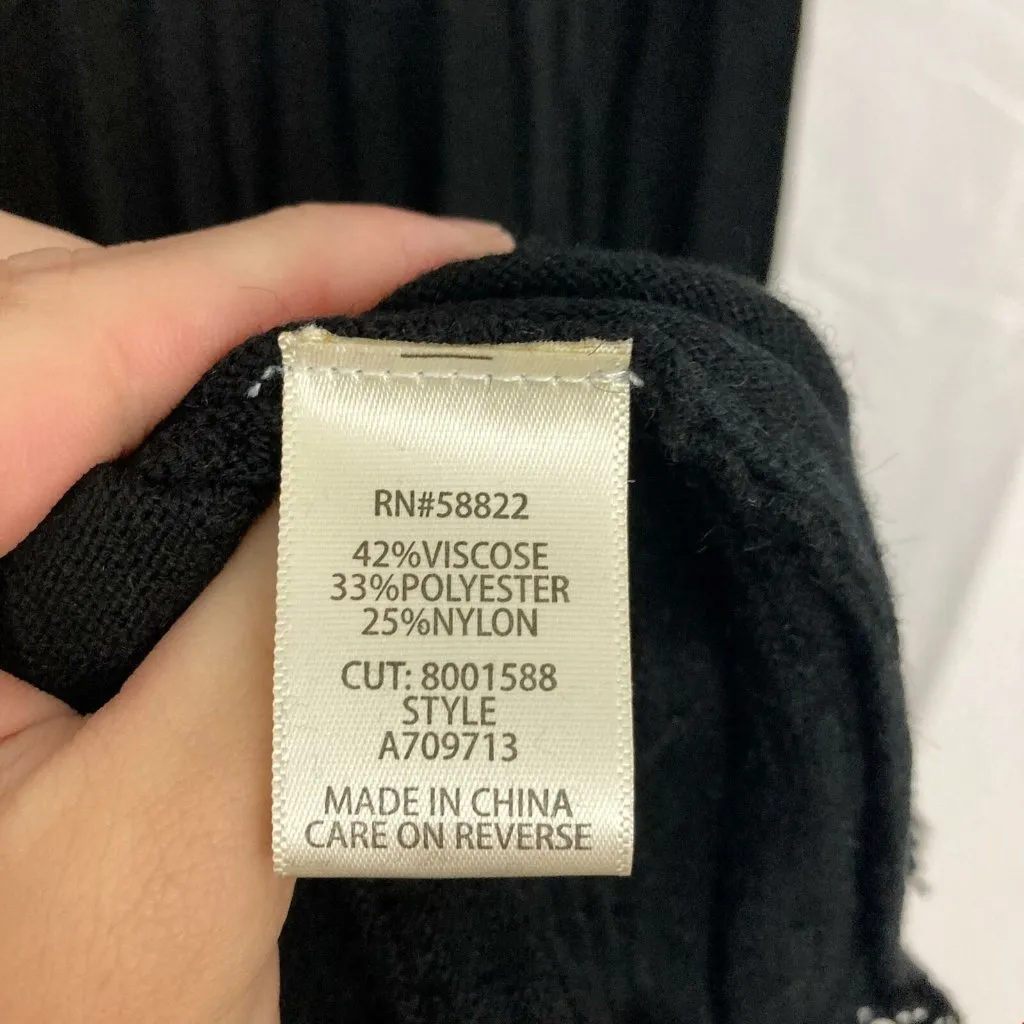 Max Studio Nordstrom NEW Women's Size Large Black Ribbed Mid Length Skirt NWT - Image 5