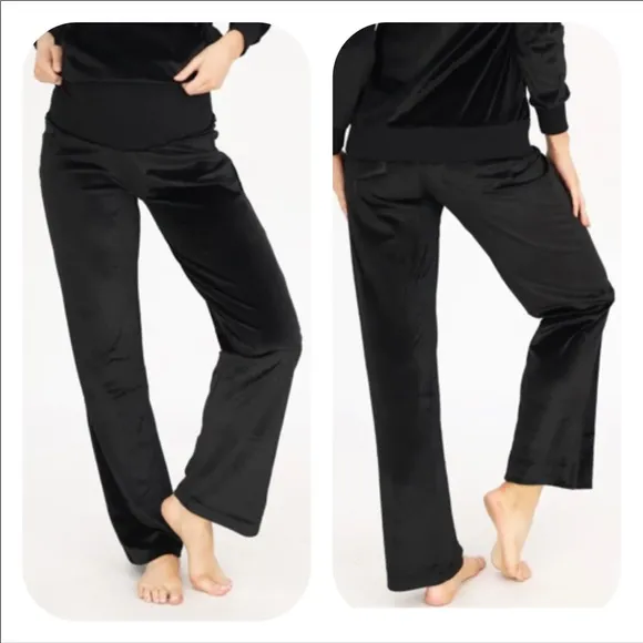 Angel Maternity Black Velour Pants Size undefined - Image 2