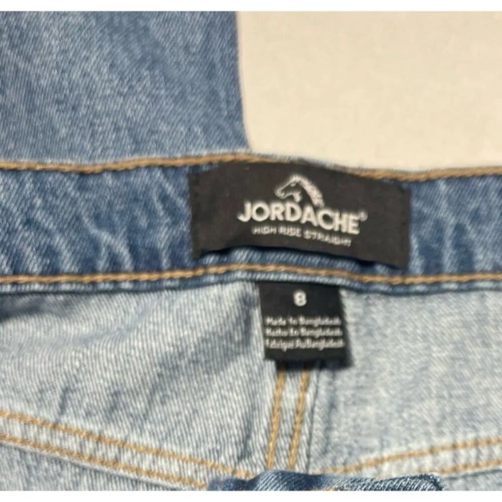Jordache High Rise Wide Leg Distressed Jean Size 8 New With Tags - Image 6