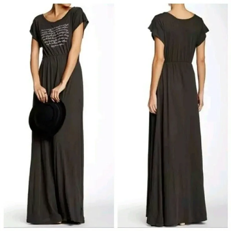 Wildfox Womens size Small This is Love Piper Maxi Dress Black - Image 2