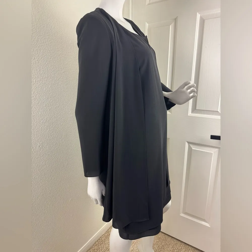 Patra Black Layered Classy Evening Dress 8 Patra Stenay Vintage. #370 - Image 6