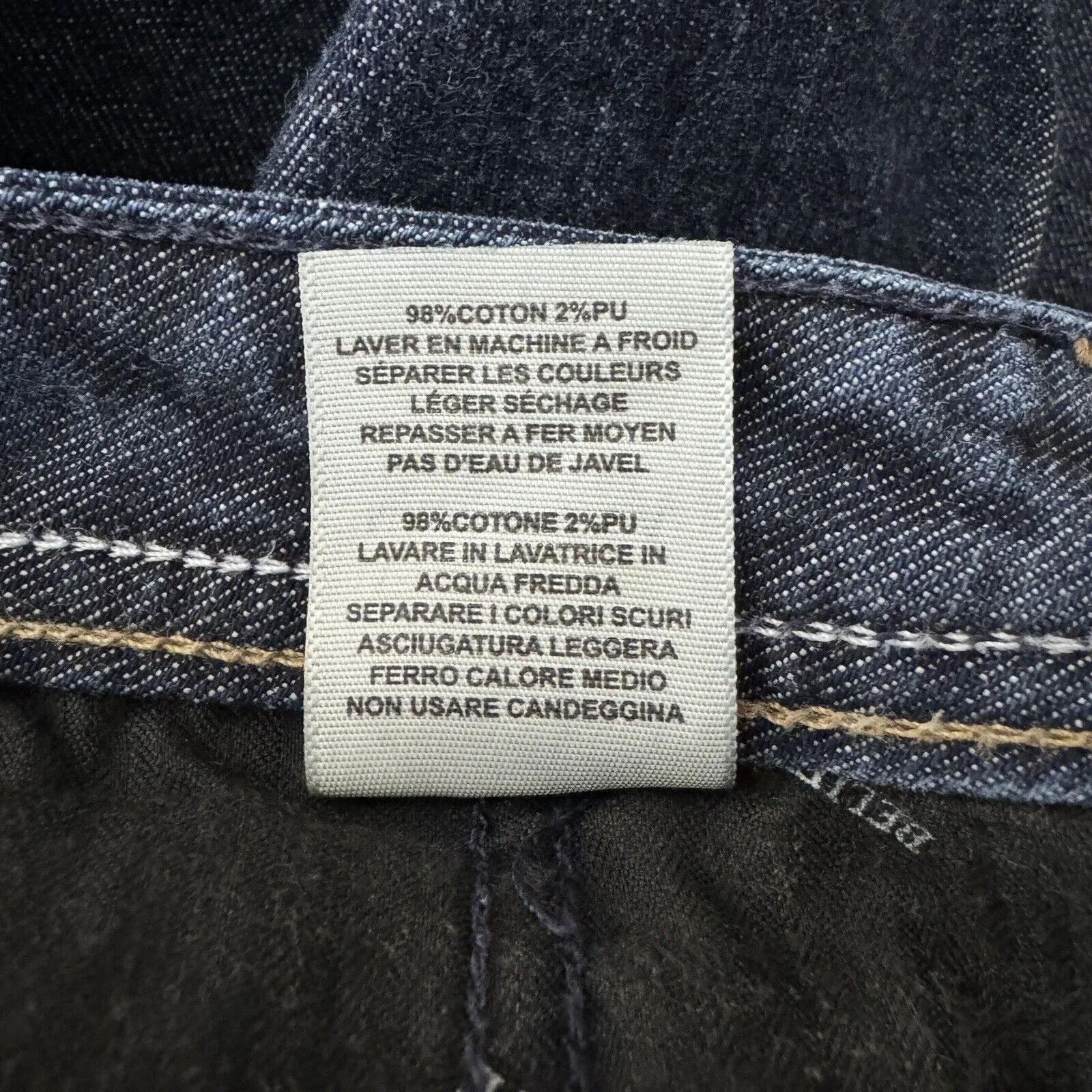 Habitual Jeans Womens 4 Blue Flare Leg Low Rise Dark Wash Fading Everyday Casual - Image 8