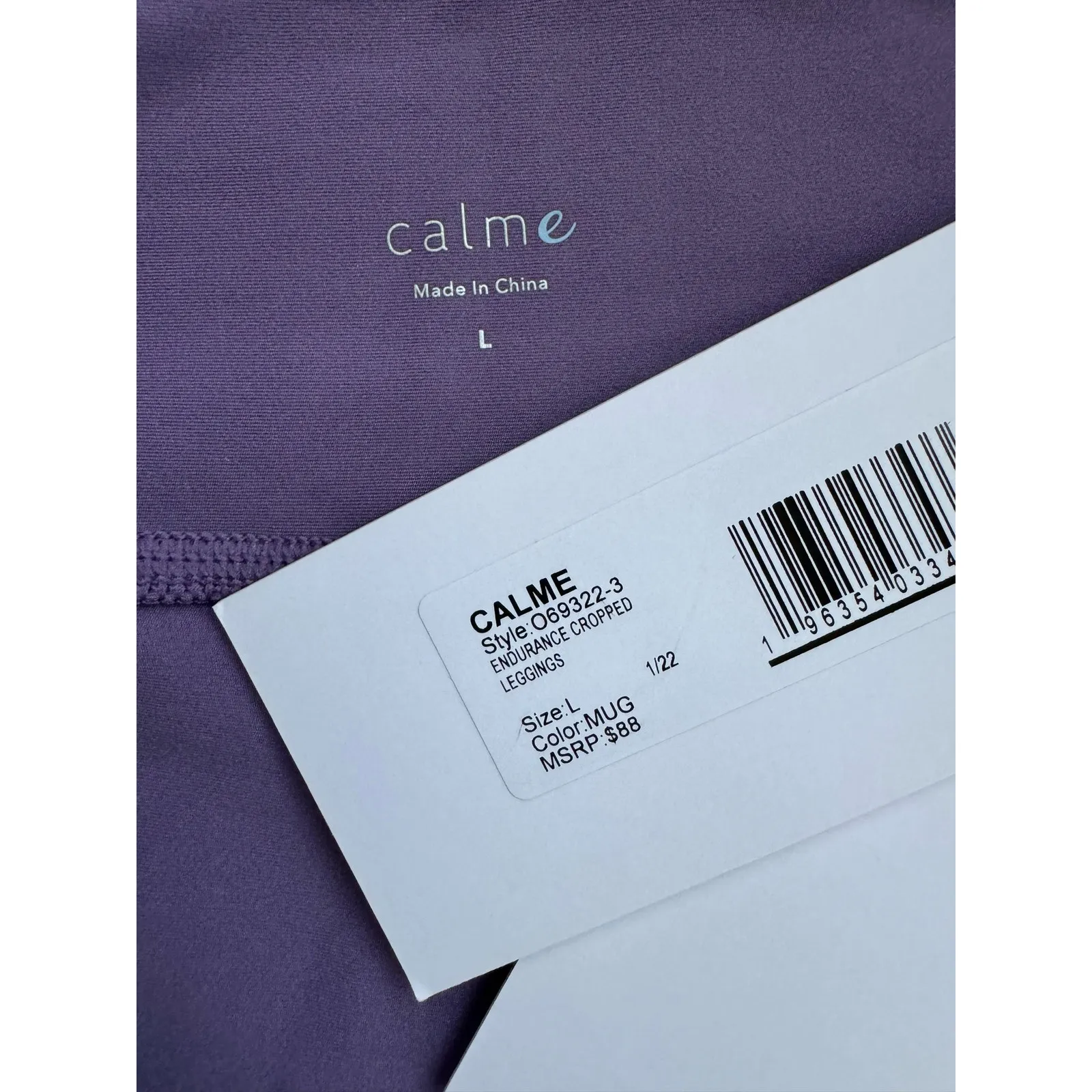 NWT Johnny Was Endurance Cropped Leggings in Lavender, Size L - Image 4