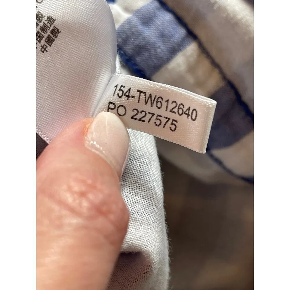 Tommy Bahama Blue And White Gingham Print Button Front Sleeveless Dress Size XXS - Image 11