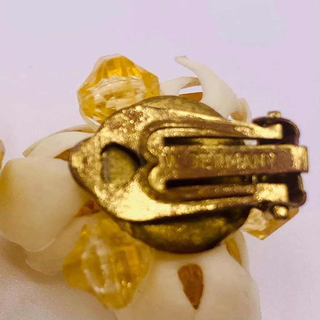 Vintage West Germany Floral Clip - Image 5