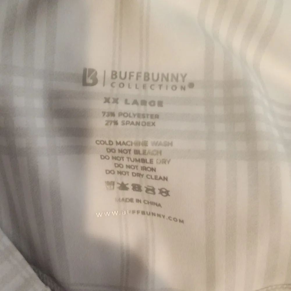 Buff Bunny Limitless Leggings Snow Plain White Gray High Waisted Womens XxL - Image 6