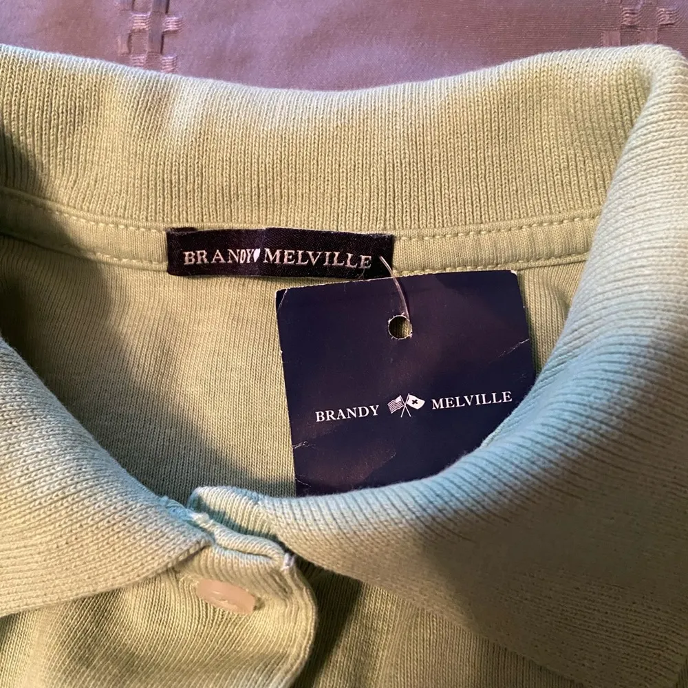 Brandy Melville  Caroline Cropped Polo Top - Image 2